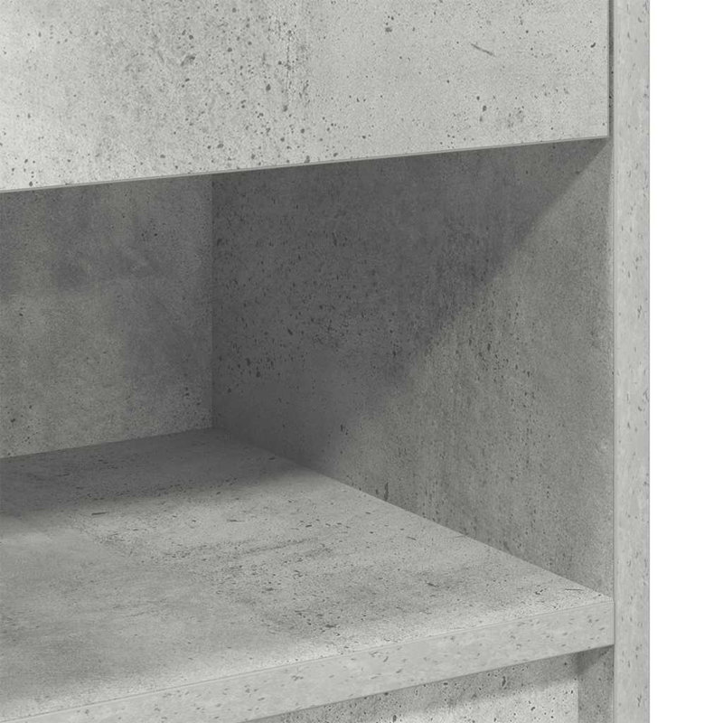 Bedside Cabinets With Drawer, Concrete Grey, 2