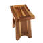 Banc de douche en teck 18 po avec tablette de rangement, pieds imperméables et antidérapants, siège de douche entièrement assemblé Ecodecors Serenity