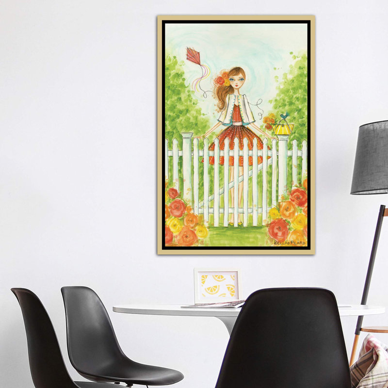 Plants & Flowers, 60" H x 40" W x 1.5" D, Gold Framed Canvas