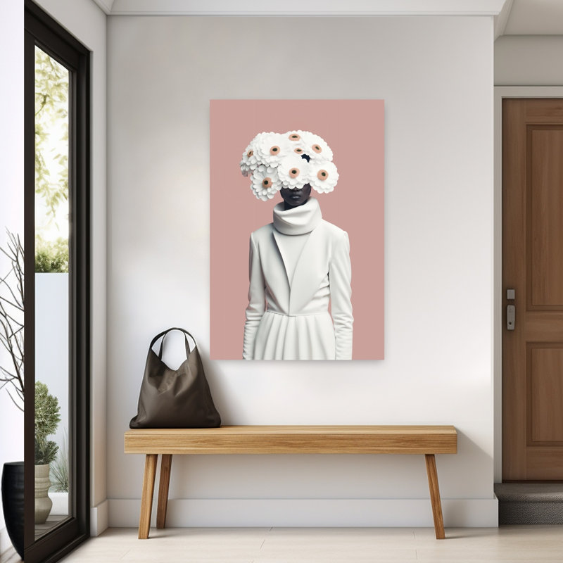 Floral Elegance Abstract Contemporary Elegant Flower Portrait Wall Art Print, 152.4cm H x 101.6cm W