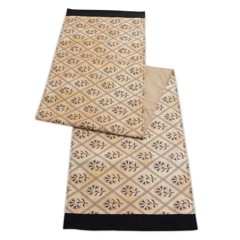 Geometric Floral Patterned Table Runner