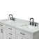 Tidworth 72'' Solid Wood Double Bathroom Vanity with 1.5'' Carrara Marble Top, Rectangular Sinks