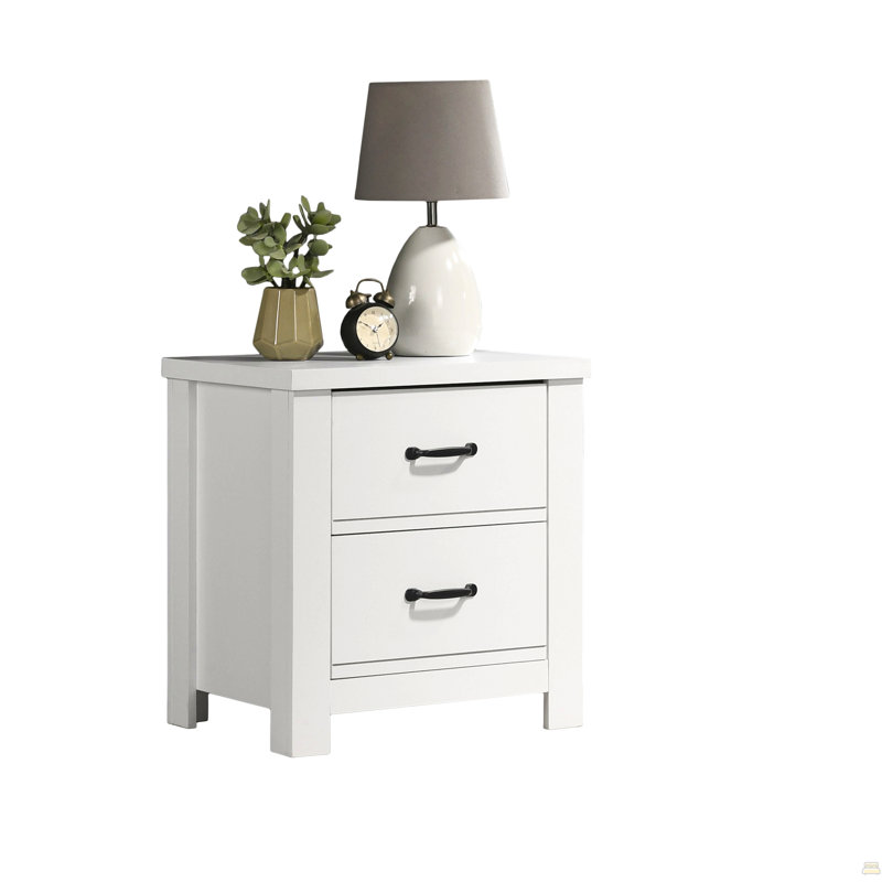 21.5" 2-Drawer Nightstand Bedside Table
