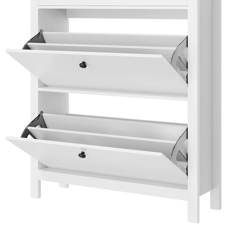  Armoire de rangement pour chaussures 16 paires avec tiroir