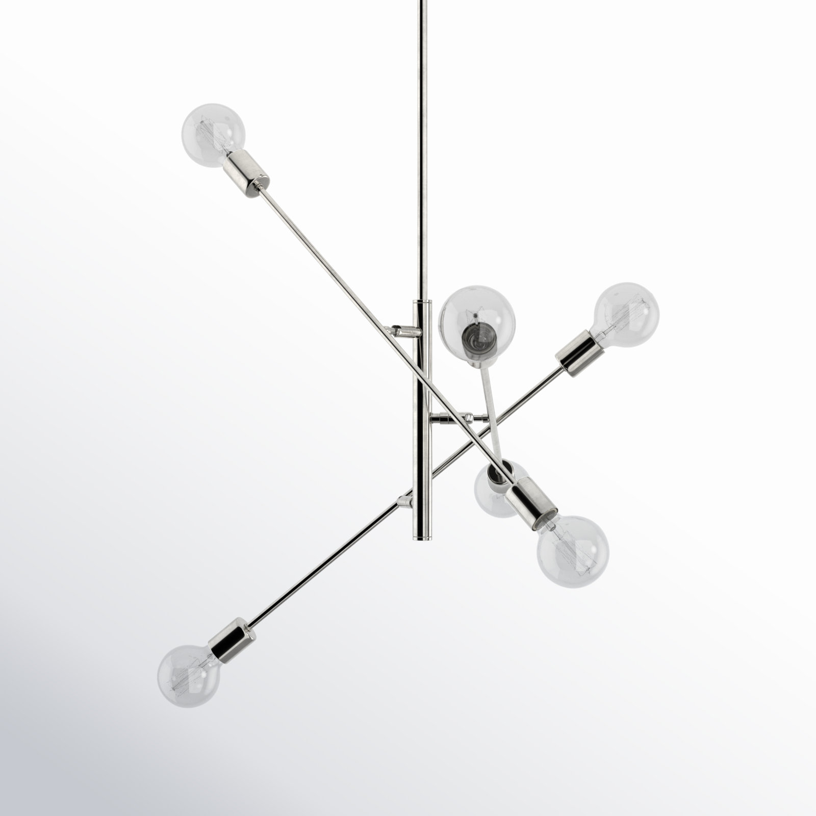 Mardiros 6-Light Chandelier, Polished Nickel
