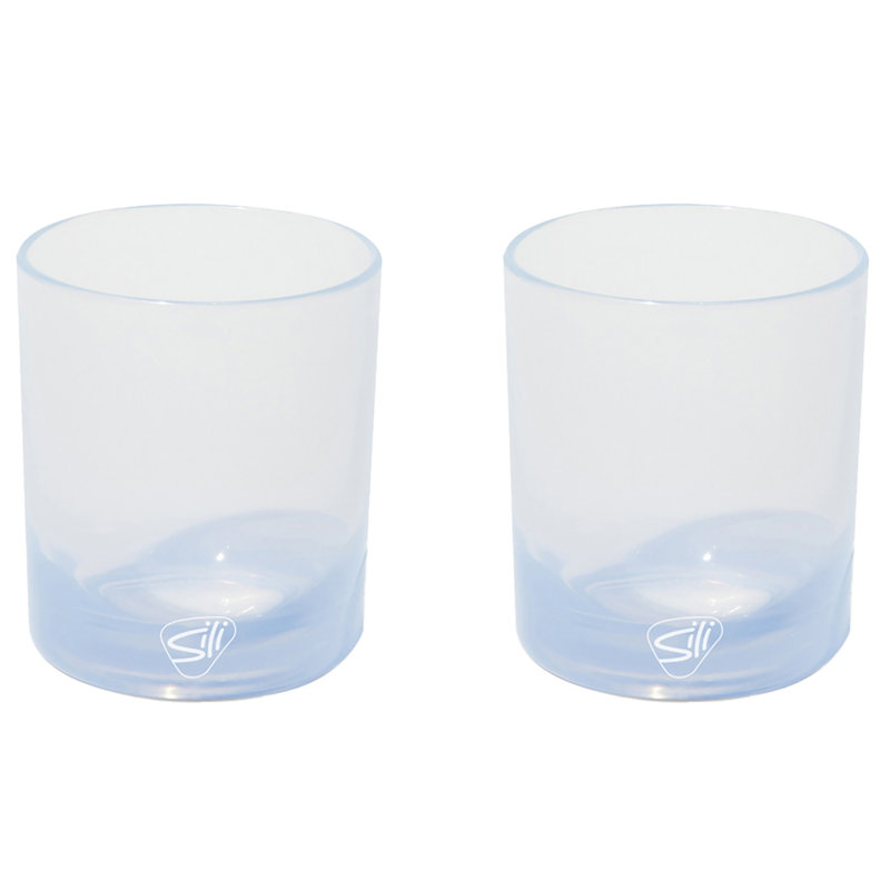 Silipint: verres à roches 12 oz: paquet de 2 - tasses à cocktail en silicone, Blanc