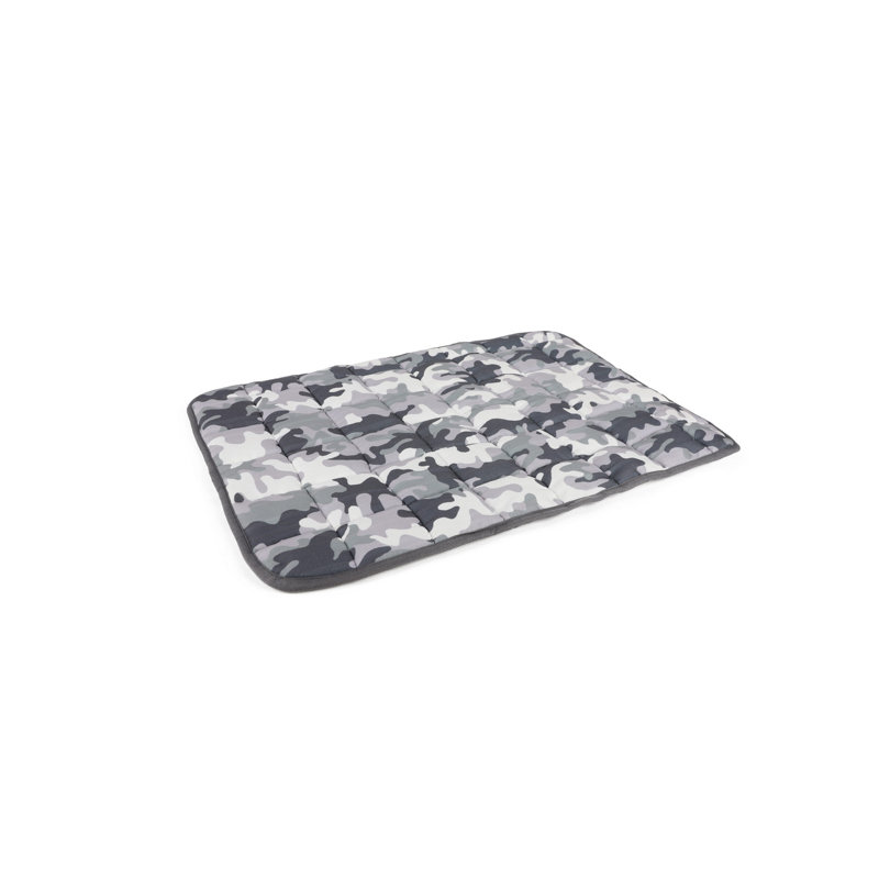 Waterproof Pet Bed, Grey & Black, 23.6 x 35.4 inches | 100% Polyester, Fiber Filled, Machine Washable at 86-104°F | Soft & Durable Design for Ultimate Comfort, Perfect for Dogs & Cats