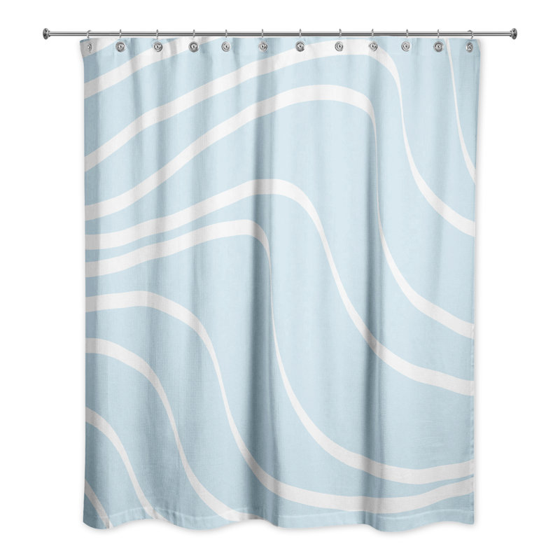 Stonybrook Abstract Shower Curtain, Blue