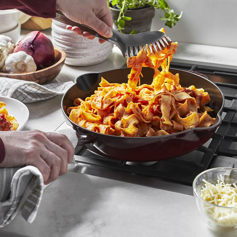Pans Cast Iron Traditional Deep Frypan, 11", Grenadine