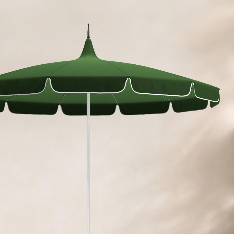 Parasol de 8,5 pi Nikolitsa, Velours vert forêt