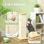 3-in-1 Cat Scratching Post, 67cm Cat Scratcher with Track Ball Toy 34*34*67 cm MDF 1 Piece Cat Scratching Post Oak Hanging Toy Ball-1520272436