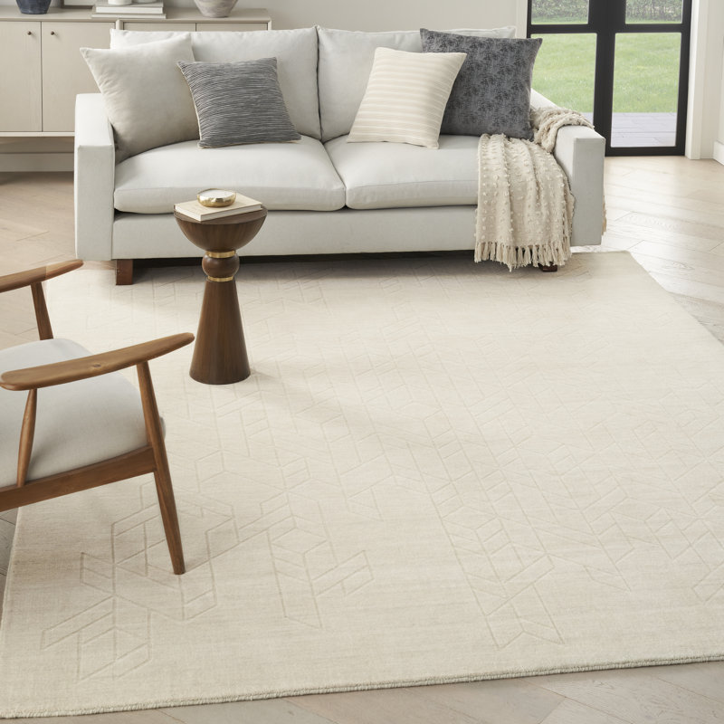 Mihira Geometric Wool Hand Woven Area Rug, Rectangle 236 x 297cm