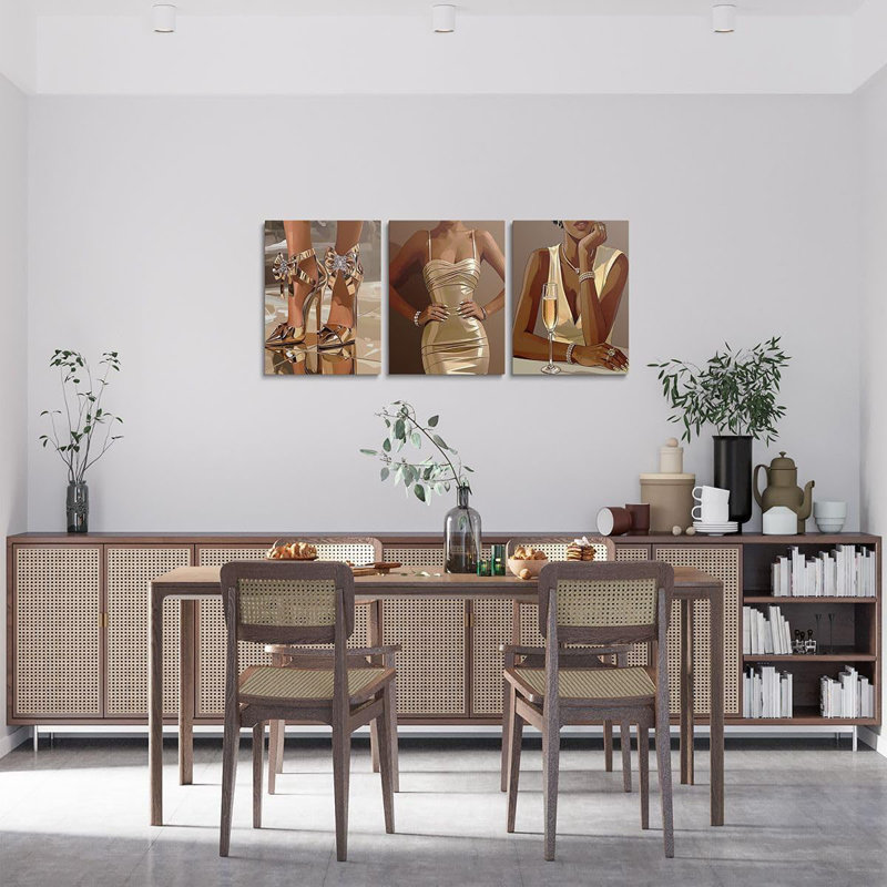 3 Piece Wrapped Canvas Wall Art