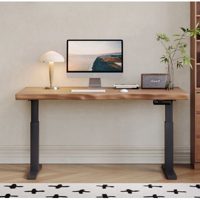 Solid Wood Height - Adjustable Electric Standing Desk