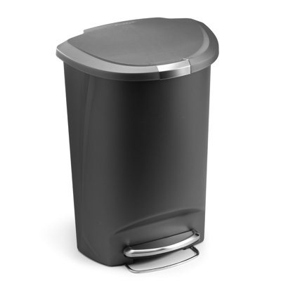 Simplehuman 50L Plastic Semi-Round Pedal Bin