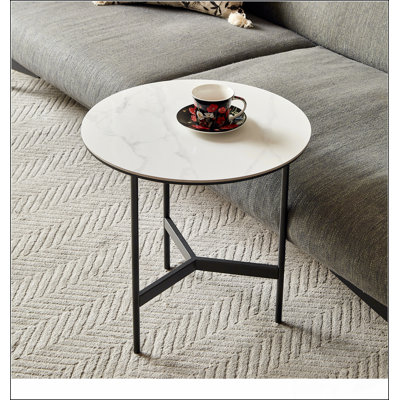 Tables de bout / d'appoint - Petite table d'appoint ronde, tables de chevet étroites en métal avec table de bout, idéale pour toutes les tables d'appoint - salon, chambre à coucher, grand balcon pour plante, intérieur