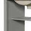 Meuble-lavabo de salle de bain avec lavabo en céramique, porte à fermeture en douceur, tablette ajustable en U, tiroir de compartiment et support de rangement de porte-1200521309