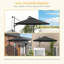 Parasol de marché Sehin 115 po avec manivelle et contrepoids inclus