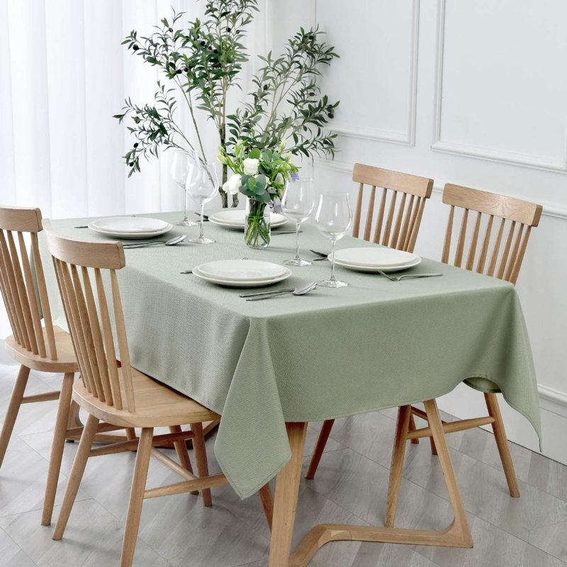 Nappe carrée jacquard résistante aux taches, infroissable, lavable, lavable et douce, 60 po carré