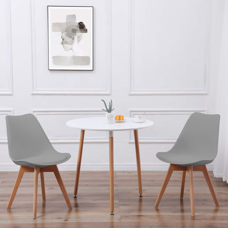 Woodley 2 -Person Dining Set, 84cm H x 50cm L x 42cm W, Grey