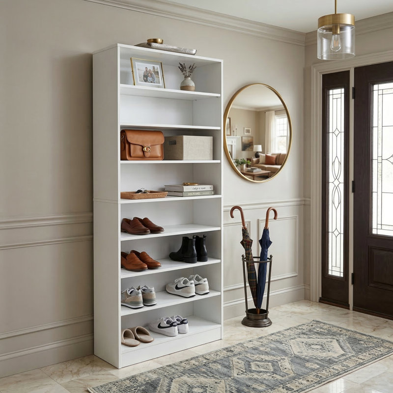 9-Tier Adjustable Tall Shoe Cabinet