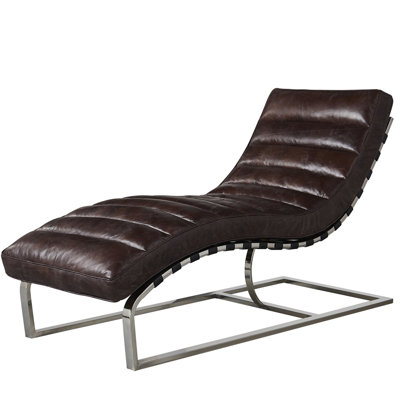 Nobutaka Leather Chaise Lounge