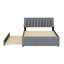 Lit plateforme tapissier avec lit gigogne-654439026