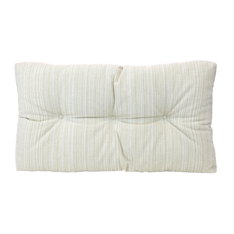 Coussin de banc en chenille antidérapant, L 27 po x P 14 po, Crème clair