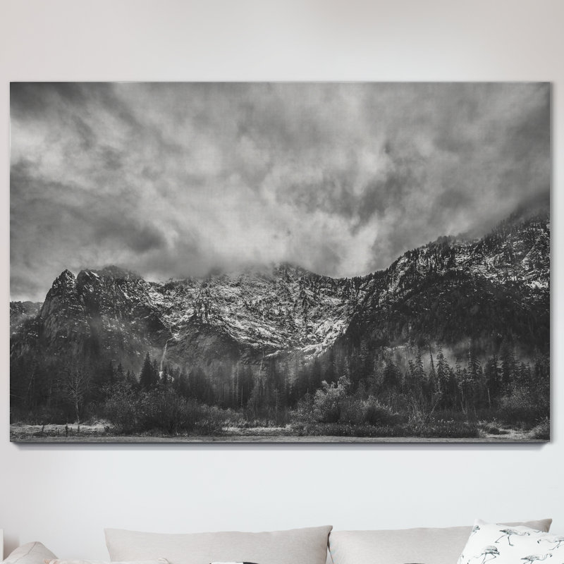 « mountain view », peinture sur toile tendue, H 12 po x l 8 po x P 1 po