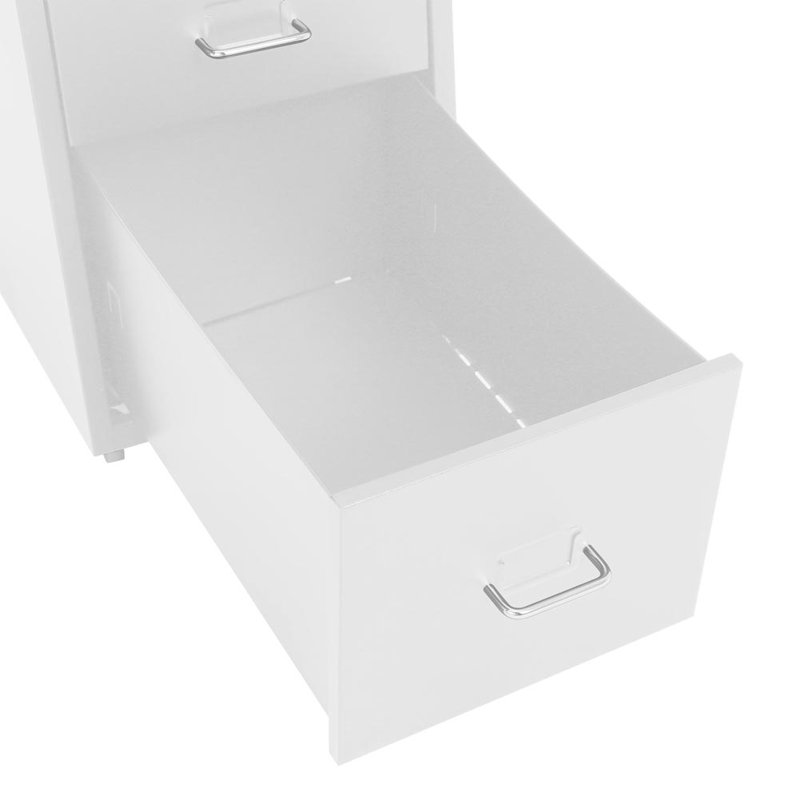 Eulonda 28cm Wide 3 -Drawer Mobile File Cabinet, White
