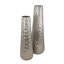 Ensemble de 2 vases décoratifs, fabrication artisanale, argent texturé 23, 20 pouces
