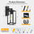 2 Pack Black Outdoor Wall Lights Lantern for Porch