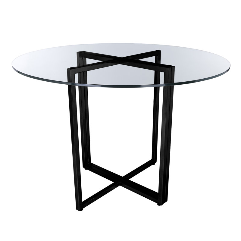 Table de salle à manger Wadley, L 36 po x l 36 po, Noir
