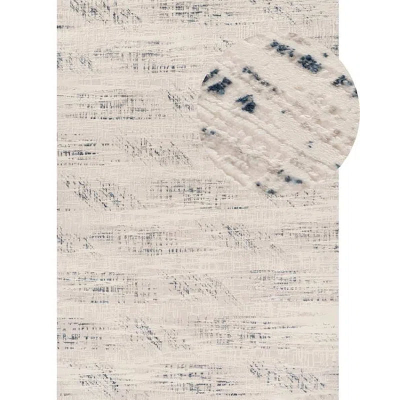 Carmel Modern Abstract Cream/Navy Area Rug, Rectangle 120 x 170 cm