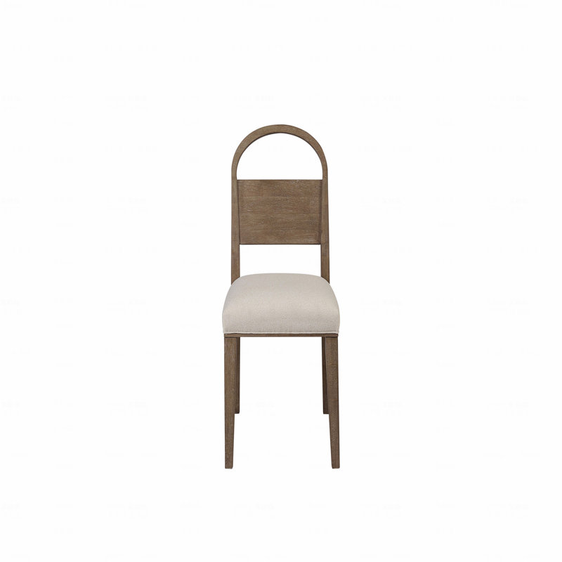 Chaise en bois à dossier arqué, Marron clair