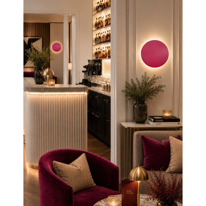 Ambiance - Applique murale ronde à rétroéclairage à température de couleur réglable ADA, H 13 po x l 13 po x P 1,75 po