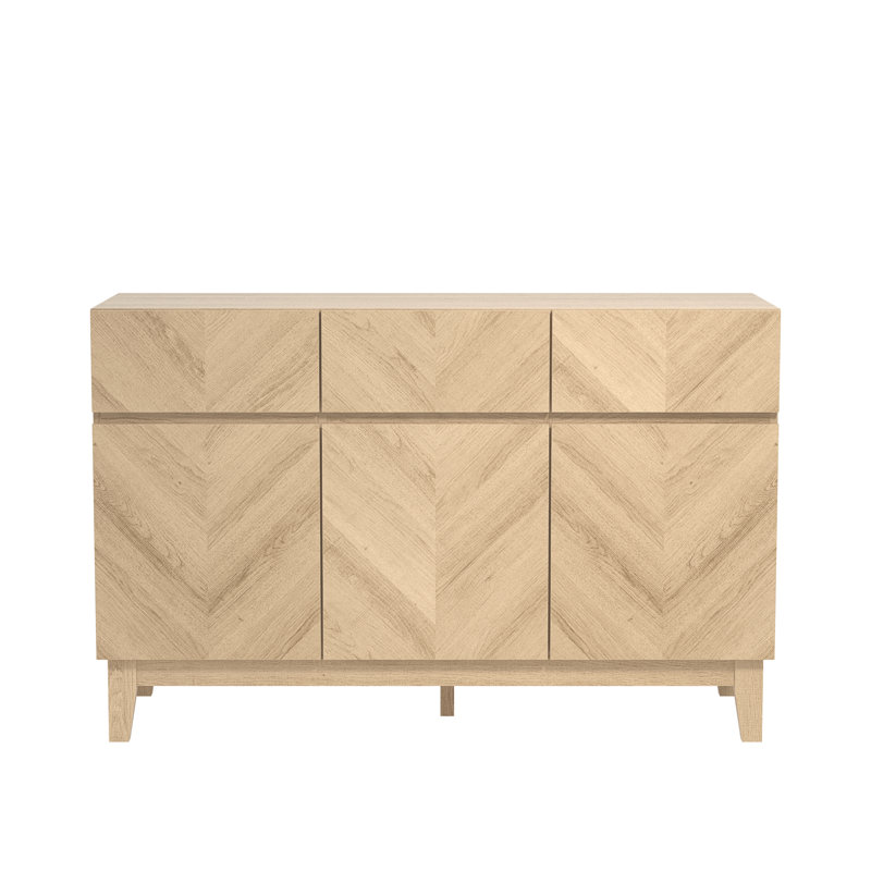Keitlyn 118.6 Cm Wide 3 Drawer Sideboard, Oslo Oak