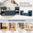 77.5" Wide Shoe Storage Bench With Cushion And Cabinet Entryway Bench Storage Bench-326803538