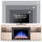  60" Fireplace TV Stand With Electric Fireplace,Remote ,Timer & Adjustable Led Flame-1949404296