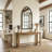 Industrial Arch Windowpane Wall Mirror, 41.3"x27.6", Metal Frame Decorative Mirror-796206618-804295712