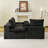 Luxury Black Turtle Velvet Multifunctional Sofa-843493906