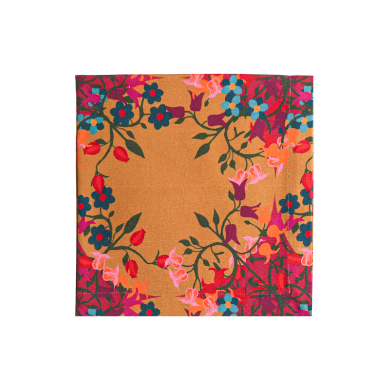 6 Napkins Blumen Green Offcut Version