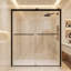Porte de douche coulissante 142-152 cm (L) x 193 cm (H) | Verre trempé transparent 6 mm | Modèle réversible | Système de roulettes facile à ajuster