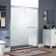 Porte de baignoire double coulissante l 56-60 po x H 72 po | Verre trempé transparent de 1/4 po (6 mm), sécuritaire et antidéflagrant-122721543