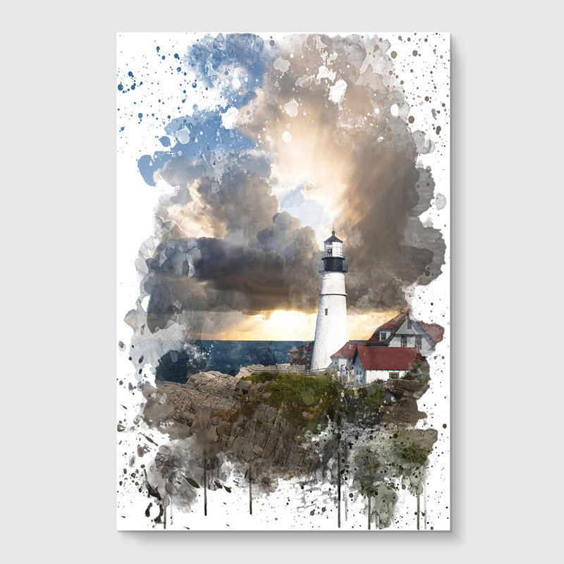 Lighthouse Landscape - Frameless Print, 59.4cm H x 42cm W