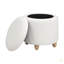 Repose-pieds rond avec rangement en simili peau de mouton-1753173002