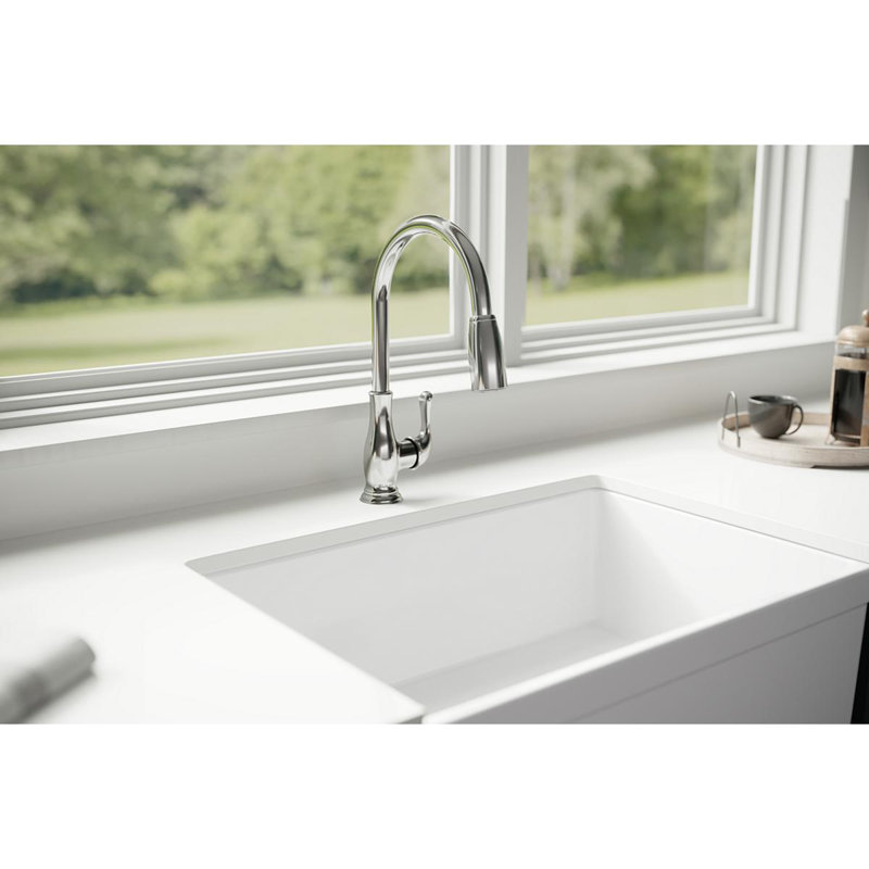 Explore Pull Down Single Handle Kitchen Faucet, Chrome