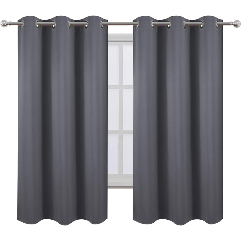Erfried Blackout Curtain Pair, Gray, 42" W x 63" L