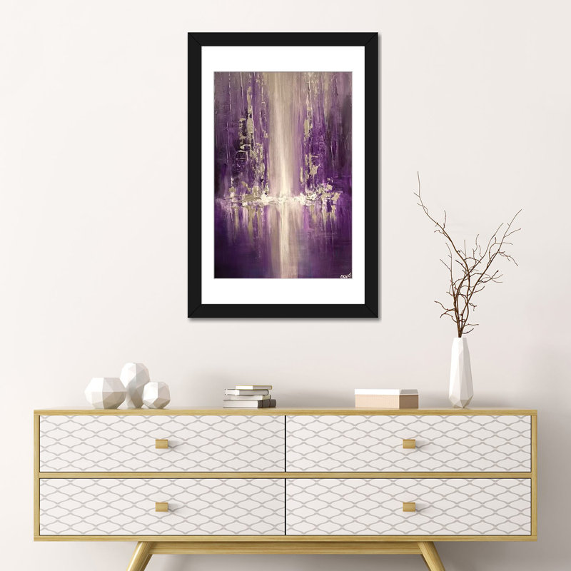 «Swiger Purple Rain», reproduction sur toile, H 32 po x l 24 po x P 1 po, Papier beaux-arts encadré noir