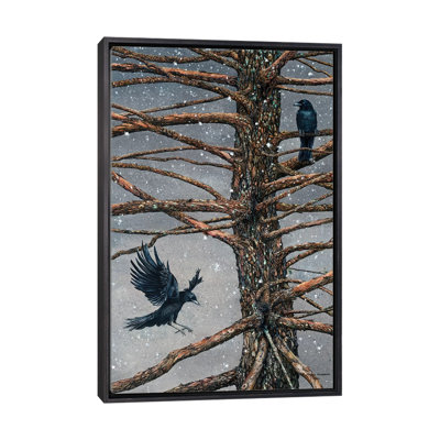 Corvus Corvidae and the Cedar par Maggie Vandewalle - reproduction d'art